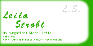 leila strobl business card